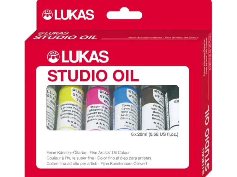 Sale Lukas Studio Oil Ölfarben-Set mit 6 x 20 ml Farbtuben
