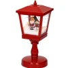 Lumineo LED-Laterne 4 LEDs Warmweiß 13,5 cm, x 13,5 cm x 32,5 cm Rot