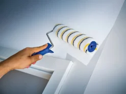 Outlet LUX-TOOLS LUX Dispersionswalze 18 cm Polymix Gold-Grau-Gestreift Glatt