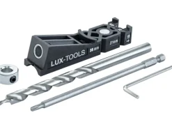 LUX-TOOLS LUX 1-er Taschenloch-Bohrschablone Set 4-teilig