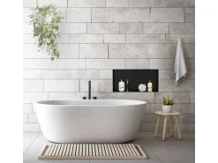 New LuxeBath Wandnische aus Edelstahl 60x30x10 cm Schwarz Duschnische Einbauregal