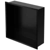 Sale LuxeBath Wandnische aus Edelstahl 30x30x10 cm Schwarz Duschnische mit Rahmen