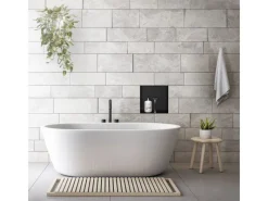 LuxeBath Wandnische aus Edelstahl 30x30x10 cm Schwarz Duschnische Einbauregal