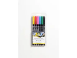 Lyra Aqua Brush Duo Doppelfasermaler verschiedene Farben 6 Stück