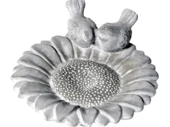 M Collections Vogelbad Sonnenblumen 7,5 cm x 27 cm x 31 cm Zement