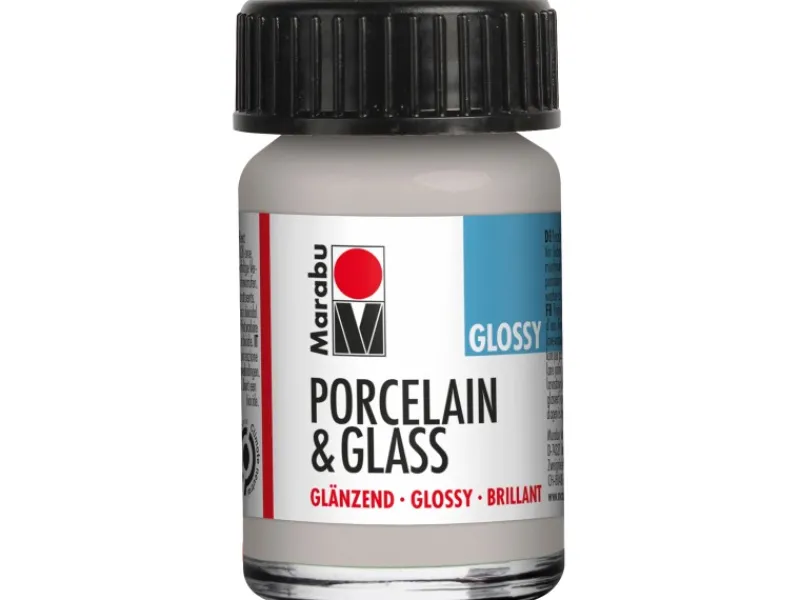 Best Marabu Porcelain & Glass Glossy 15 ml Metallic-Silber Silber Metallic