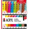 Marabu Acrylfarben-Set Effect 18 x 36 ml