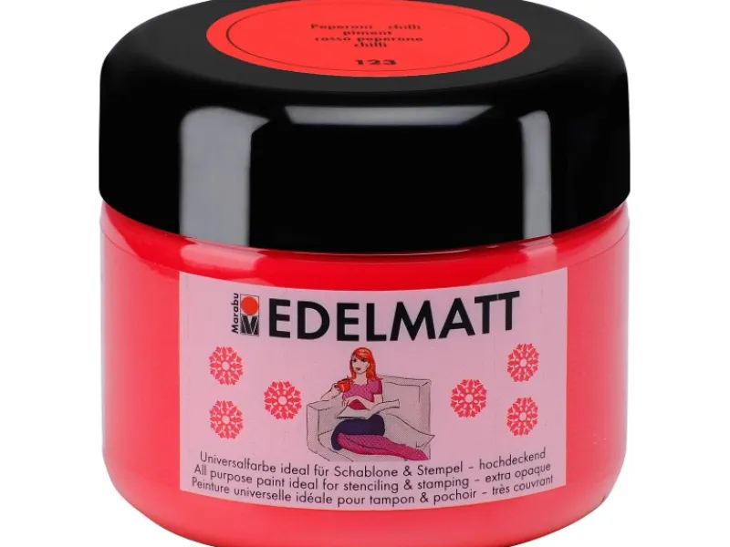 Hot Marabu Edelmatt deckend 225 ml Peperoni Rot