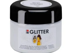 Discount Marabu Glitter transparent 225 ml staub Silber