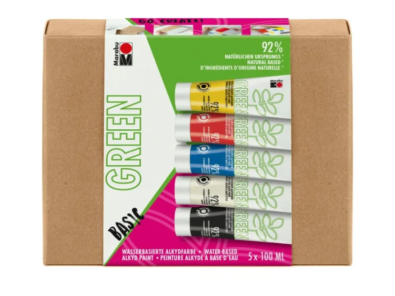 Marabu Green Alkydfarbe-Set Wasserbasiert Basic 100 ml