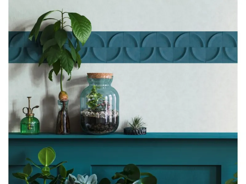 Marburg Bordüre 5 m x 0,18 cm Grafisch Modern Blau FSC®