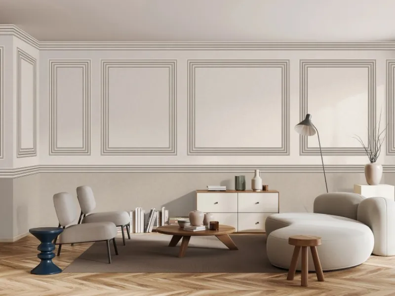 Marburg Bordüre 5 m x 0,18 cm Streifen Modern Grau FSC®