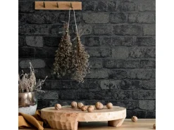 Discount Marburg Vliestapete Imagine Holz/Stein Schwarz