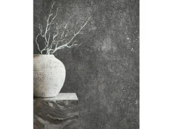 Hot Marburg Vliestapete in Leicht Glänzender Betonoptik Uni Schwarz-Silber FSC®