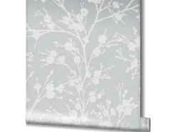 Discount Marburg Vliestapete Ivy Nov Floral FSC® Grau-Weiß