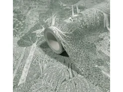 Marburg Vliestapete Künstlerischer Wald Floral Modern 10,05 m x 0,53 m Grün-Weiß