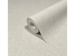 Marburg Vliestapete Textiloptik Einfarbig Modern 10,05 m x 0,53 m Weiß-Grau