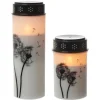 MARELIDA LED Grablichter Grabkerzen Pusteblume Friedhof Trauer Gedenklicht Timer 2er Set
