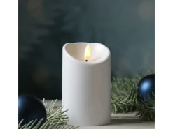 MARELIDA LED Kerze Für Außen Balkon Terrasse Garten 3D Flamme Flackernd Timer H 12,5cm