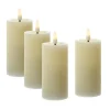 Outlet MARELIDA LED Kerzenset LINA Rustik Optik Für Adventskranz H 12,5cm Timer Creme 4er Set