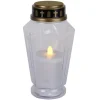 Outlet MARELIDA LED Novenkerze Serene Grabkerze Grablicht Für Grableuchte Flackernd 1000h Weiß