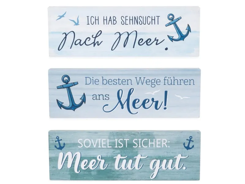 Hot Maritimer Deko Aufsteller 3-fach mit Spruch