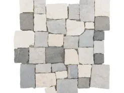 Discount Marmormosaikmatte Murcino Creme-Grey-Black 28 cm x 28 cm