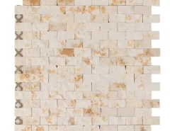 Hot Marmormosaikmatte Sunny Beige Brick 32 cm x 32 cm