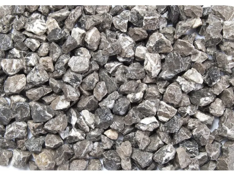Scherf Marmorsplitt Grau-Weiß 16 - 25 mm 25 kg PE-Sack