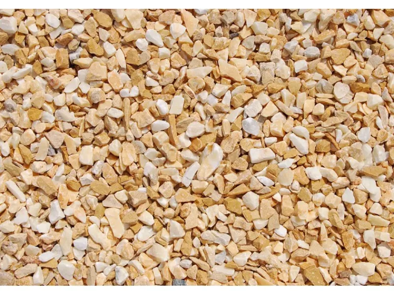 Scherf Marmorsplitt Siena-Gelb 9 - 12 mm 25 kg PE-Sack