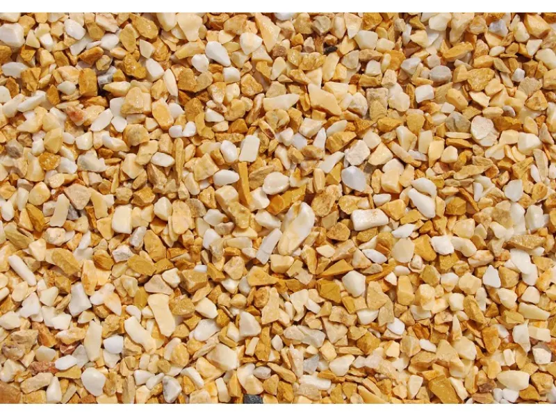 Scherf Marmorsplitt Siena-Gelb 9 - 12 mm 25 kg PE-Sack