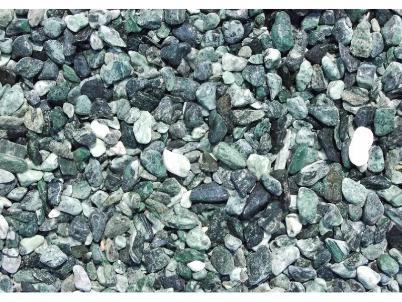 Scherf Marmorzierkiesel Alpen-Grün 7 - 15 mm 25 kg PE-Sack
