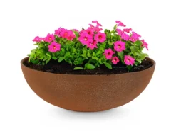 matches21 HOME&HOBBY Pflanzschale für Draussen in Hell-Grau Marmoriert 30 x 9 cm