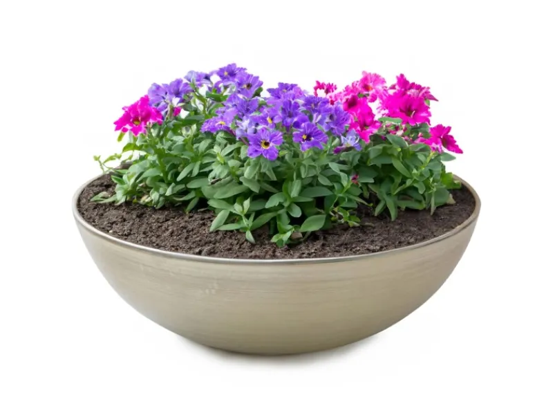 matches21 HOME&HOBBY Pflanzschale für Draussen in Champagner Beige 25 x 9 cm