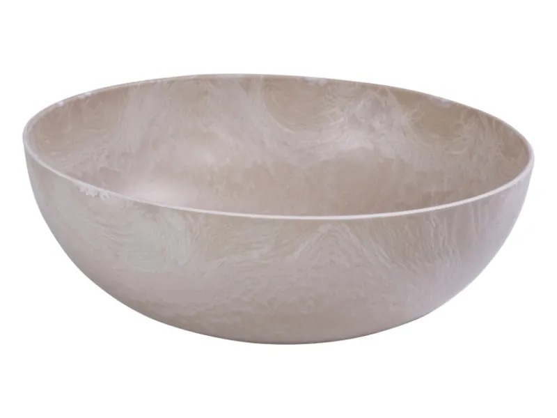 matches21 HOME&HOBBY Pflanzschale für Draussen in Sand-Farben Marmoriert 25 x 9 cm