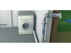 Outlet Maueranschlussstutzen System 150 mit Rückstauklappe