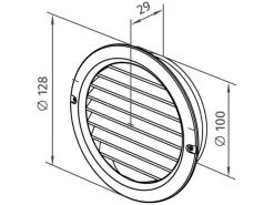 Sale Mauerlüfter mit Fliegennetz Dunkelgrau