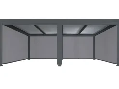 MCW Alu Pergola L41 mit 6x Seitenwand 3x6m