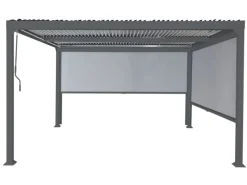 MCW Alu Pergola L41 mit 2x Seitenwand Anthrazit 3x3,7m