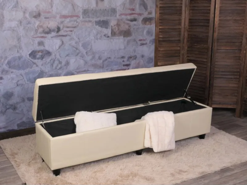 MCW Aufbewahrungs-Truhe Arezzo XXL Creme