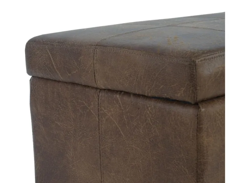 MCW Aufbewahrungs-Truhe Kriens Stoff/Textil 45x114x45cm Wildlederimitat