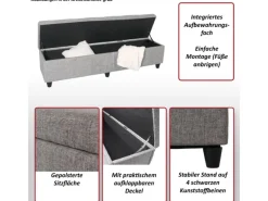 MCW Aufbewahrungs-Truhe Kriens XXL Schriftzug