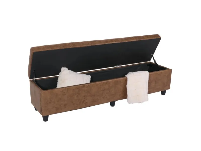 MCW Aufbewahrungs-Truhe Kriens XXL Wildlederimitat