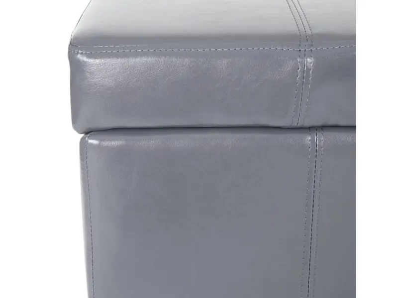 MCW Aufbewahrungs-Truhe Kriens Leder Und Kunstleder 112x45x45cm