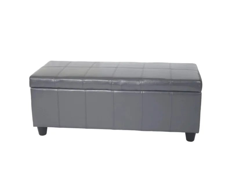 MCW Aufbewahrungs-Truhe Kriens Leder Und Kunstleder 112x45x45cm