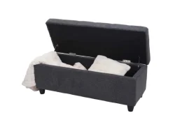 Sale MCW Aufbewahrungs-Truhe Kriens Stoff/Textil 45x114x45cm Dunkelgrau