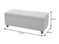 MCW Aufbewahrungs-Truhe Kriens Kunstleder 45x114x45cm Matt