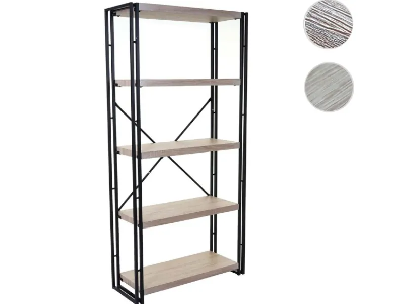 Clearance MCW Bücherregal A27 5 Ebenen -Optik Eiche