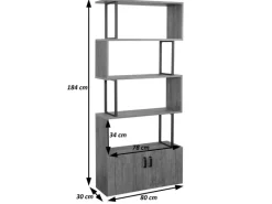 MCW Bücherregal A27 mit Tür -Optik
