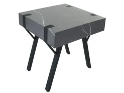 MCW Beistelltisch L54 Marmor-Optik Grau